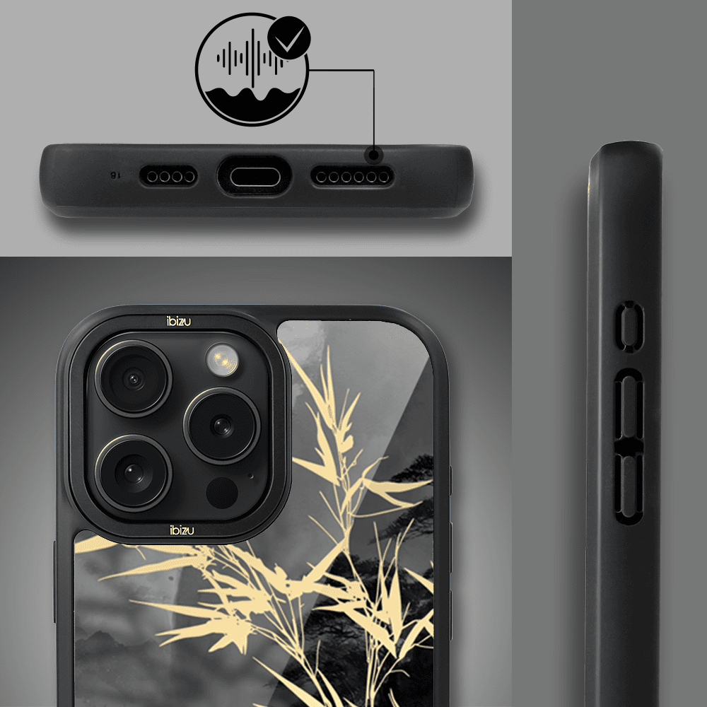 Etui do iPhone 15 Pro Max IBIZU DropGuard Matt z MagSafe, Azja, Złoty bambus (4)