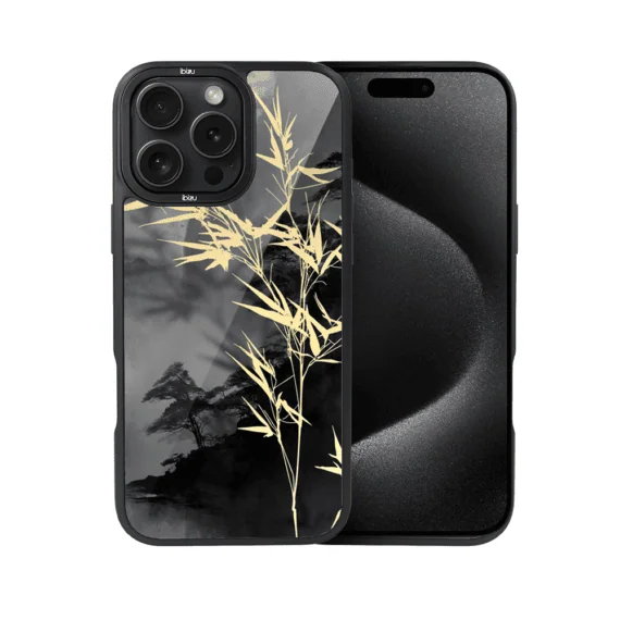 Etui do iPhone 15 Pro Max IBIZU DropGuard Matt z MagSafe, Azja, Złoty bambus (8)