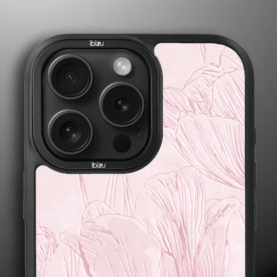 Etui do iPhone 15 Pro Max IBIZU DropGuard Matt z MagSafe, Relief Garden, Tulipanowy fresk2