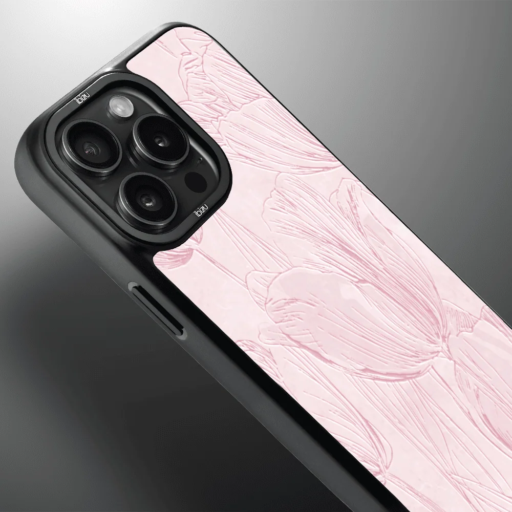 Etui do iPhone 15 Pro Max IBIZU DropGuard Matt z MagSafe, Relief Garden, Tulipanowy fresk5