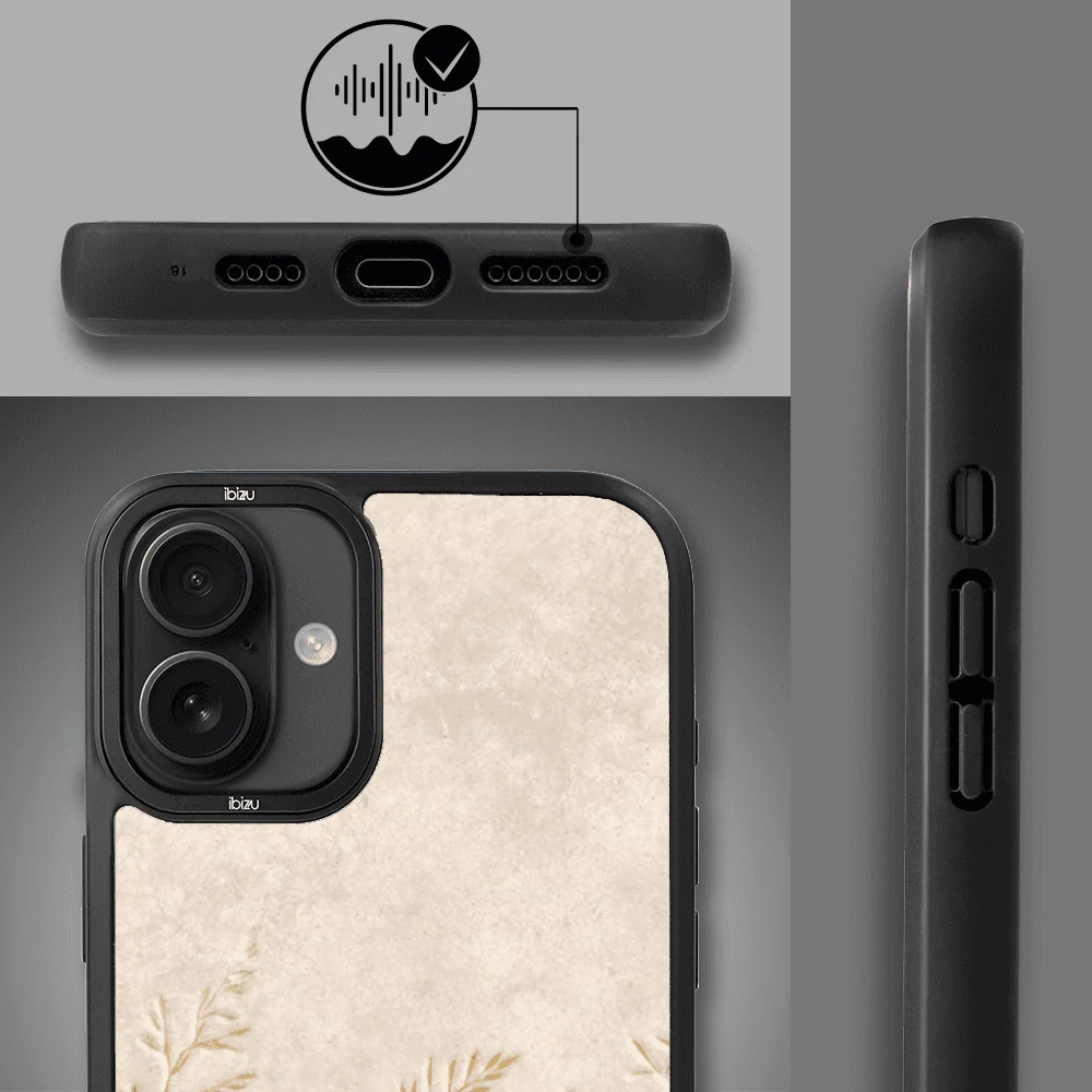 Etui do iPhone 16 IBIZU DropGuard Matt z MagSafe, Boho, Kłosy z piaskowca (3)