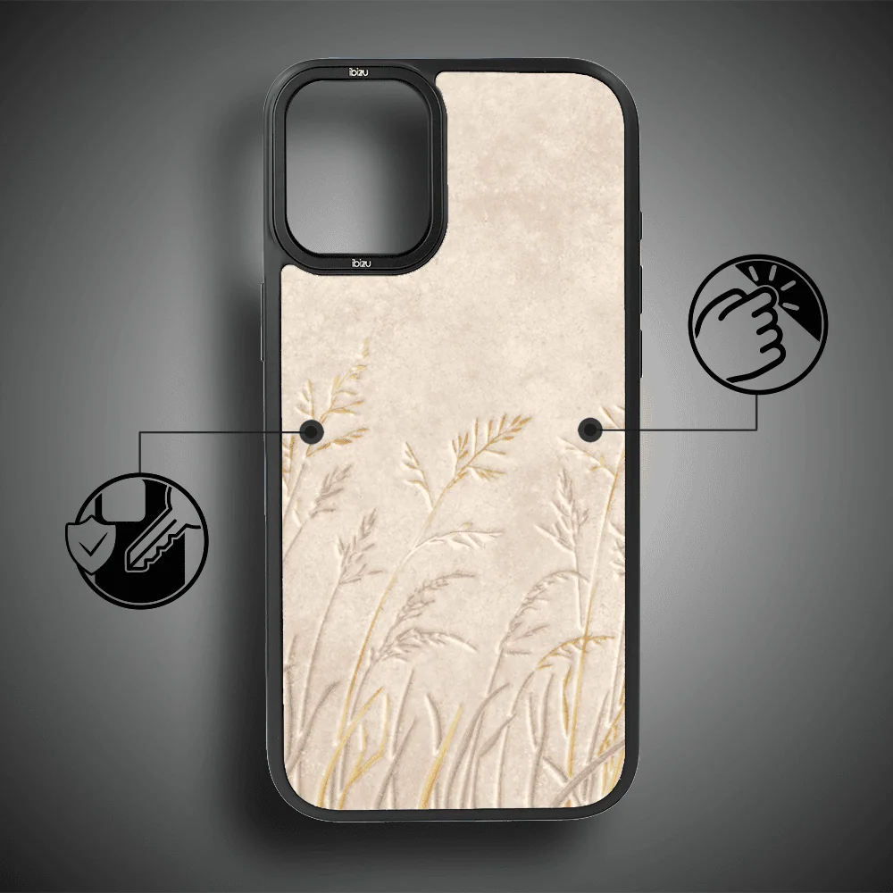 Etui do iPhone 16 IBIZU DropGuard Matt z MagSafe, Boho, Kłosy z piaskowca (8)