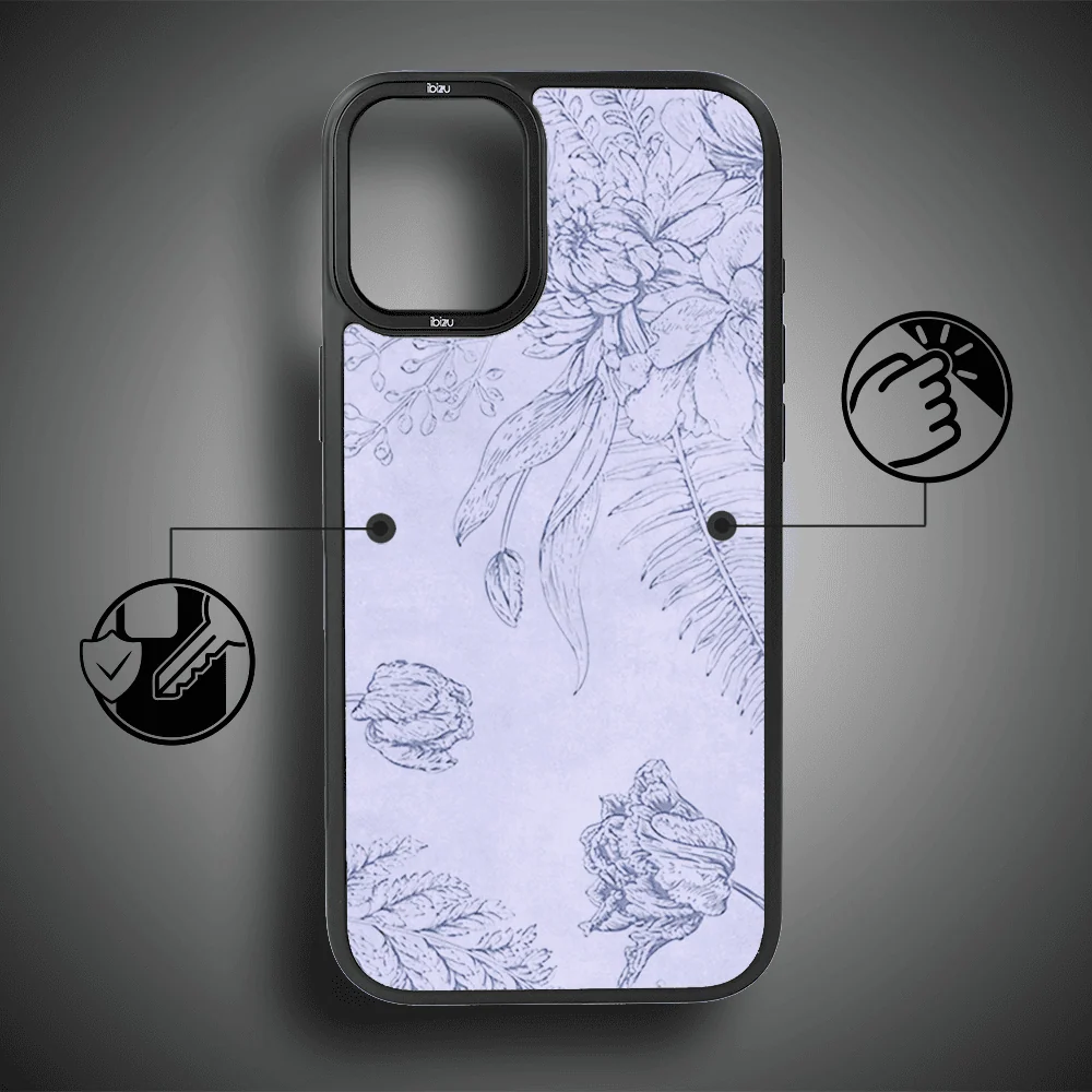Etui do iPhone 16 IBIZU DropGuard Matt z MagSafe, Relief Garden, Kwiatowa płaskorzeźba (8)