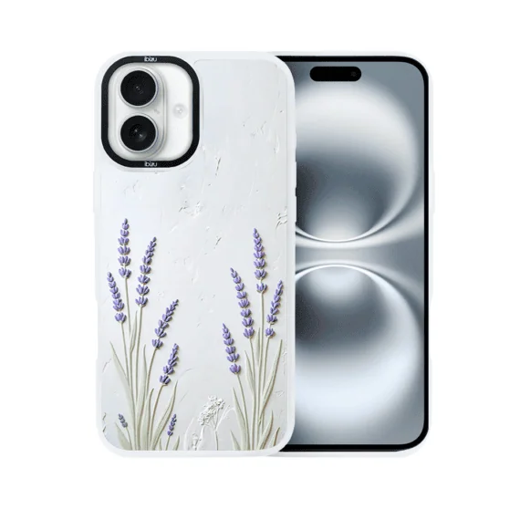Etui-do-iPhone-16-IBIZU-DropGuard-Matt-z-MagSafe-Relief-Garden-Prowansalska-lawend-1