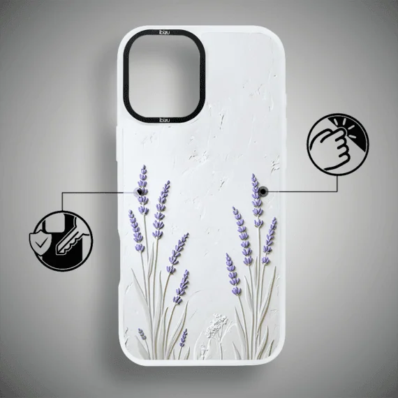 Etui-do-iPhone-16-IBIZU-DropGuard-Matt-z-MagSafe-Relief-Garden-Prowansalska-lawend-3