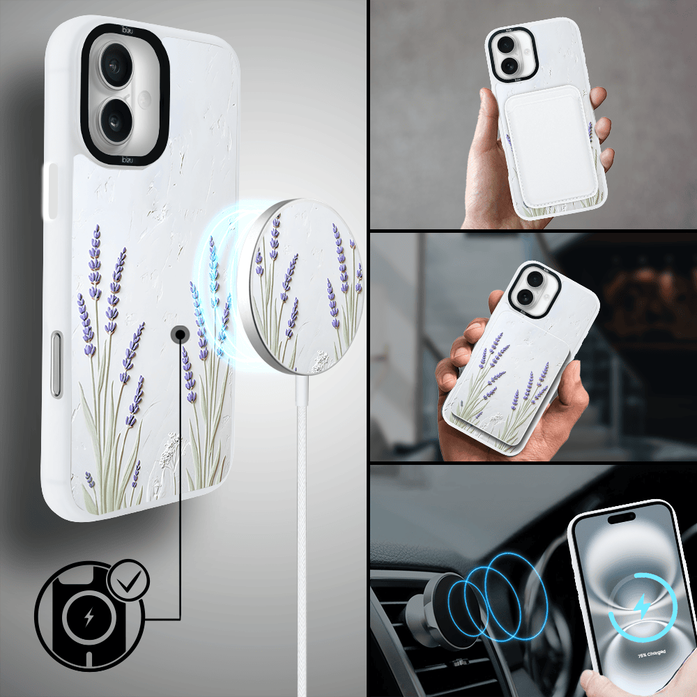 Etui-do-iPhone-16-IBIZU-DropGuard-Matt-z-MagSafe-Relief-Garden-Prowansalska-lawend-8