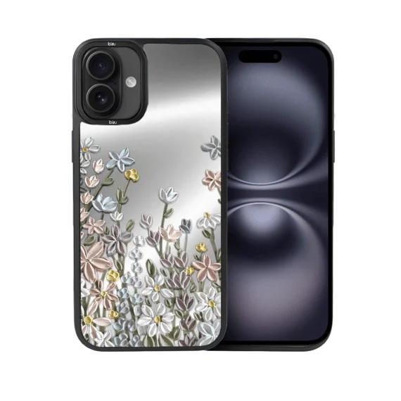 Etui do iPhone 16 IBIZU DropGuard Matt z MagSafe, Relief Garden, Wiosenna łąka (7)