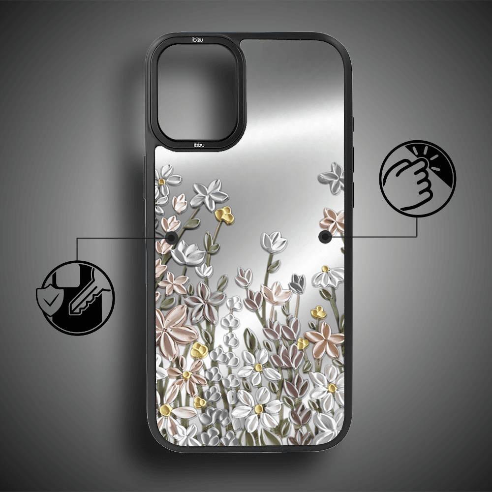 Etui do iPhone 16 IBIZU DropGuard Matt z MagSafe, Relief Garden, Wiosenna łąka (8)