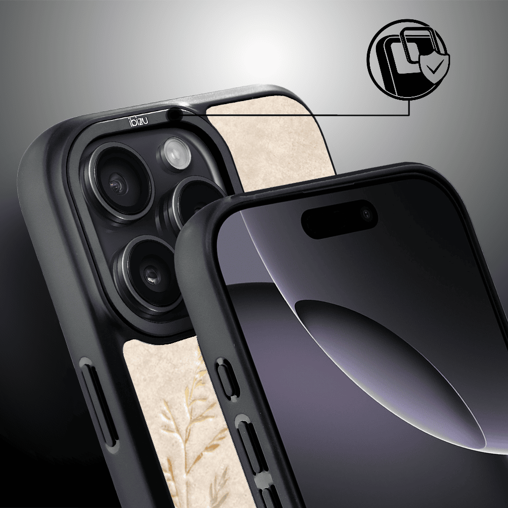 Etui do iPhone 16 Pro IBIZU DropGuard Matt z MagSafe, Boho, Kłosy z piaskowca (3)