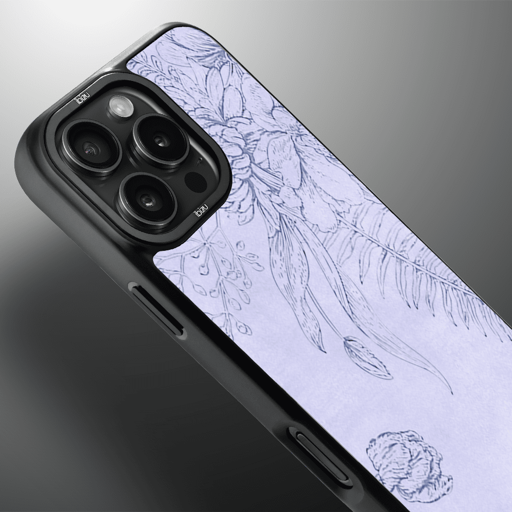 Etui do iPhone 16 Pro IBIZU DropGuard Matt z MagSafe, Relief Garden, Kwiatowa płaskorzeźba (5)