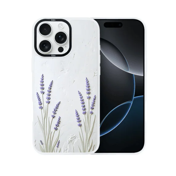 Etui-do-iPhone-16-Pro-IBIZU-DropGuard-Matt-z-MagSafe-Relief-Garden-Prowansalska-lawend-1