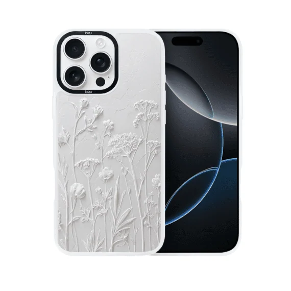 Etui-do-iPhone-16-Pro-IBIZU-DropGuard-Matt-z-MagSafe-Relief-Garden-Suszone-kwiaty-polne1