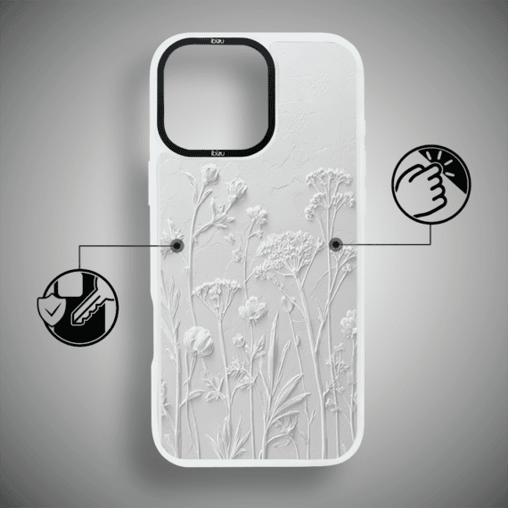 Etui-do-iPhone-16-Pro-IBIZU-DropGuard-Matt-z-MagSafe-Relief-Garden-Suszone-kwiaty-polne3