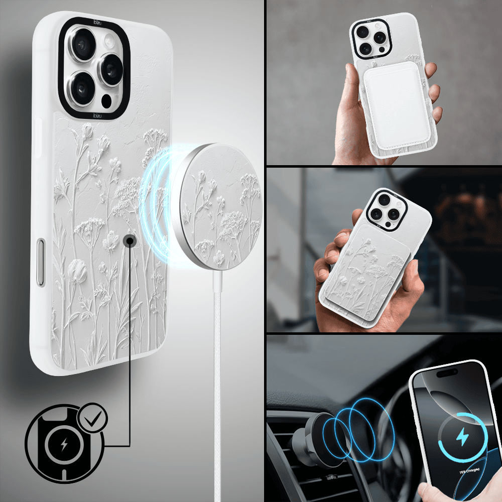 Etui-do-iPhone-16-Pro-IBIZU-DropGuard-Matt-z-MagSafe-Relief-Garden-Suszone-kwiaty-polne8