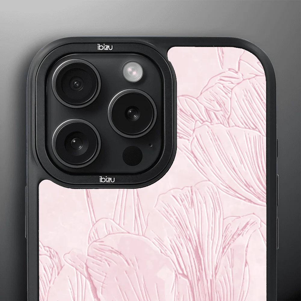 Etui do iPhone 16 Pro IBIZU DropGuard Matt z MagSafe, Relief Garden, Tulipanowy fresk2