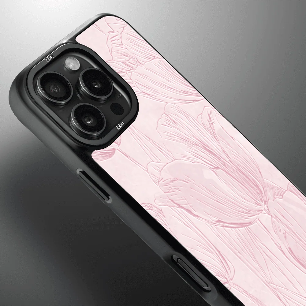 Etui do iPhone 16 Pro IBIZU DropGuard Matt z MagSafe, Relief Garden, Tulipanowy fresk5