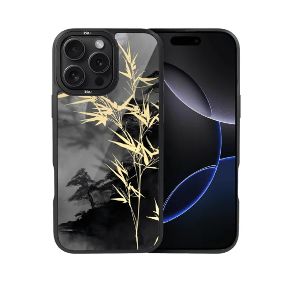 Etui do iPhone 16 Pro Max IBIZU DropGuard Matt z MagSafe, Azja, Złoty bambus (8)