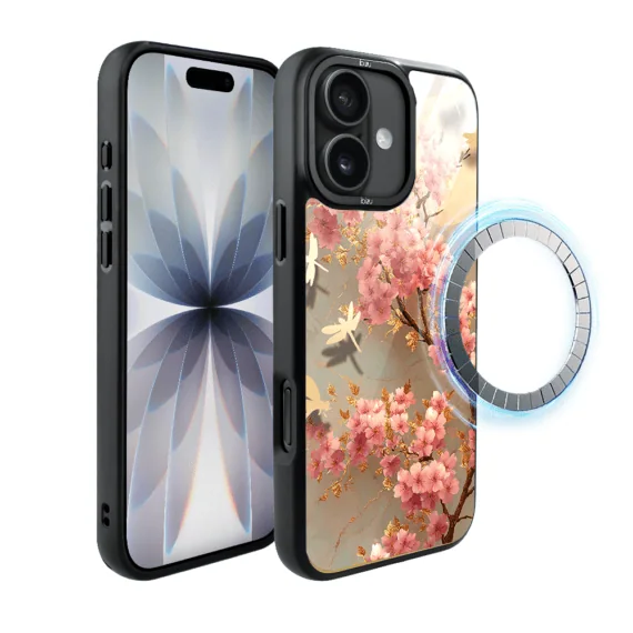 Etui do iPhone 17 IBIZU DropGuard Matt z MagSafe, Azja, Taniec sakury (1)