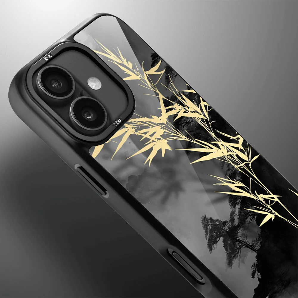 Etui do iPhone 17 IBIZU DropGuard Matt z MagSafe, Azja, Złoty bambus (6)