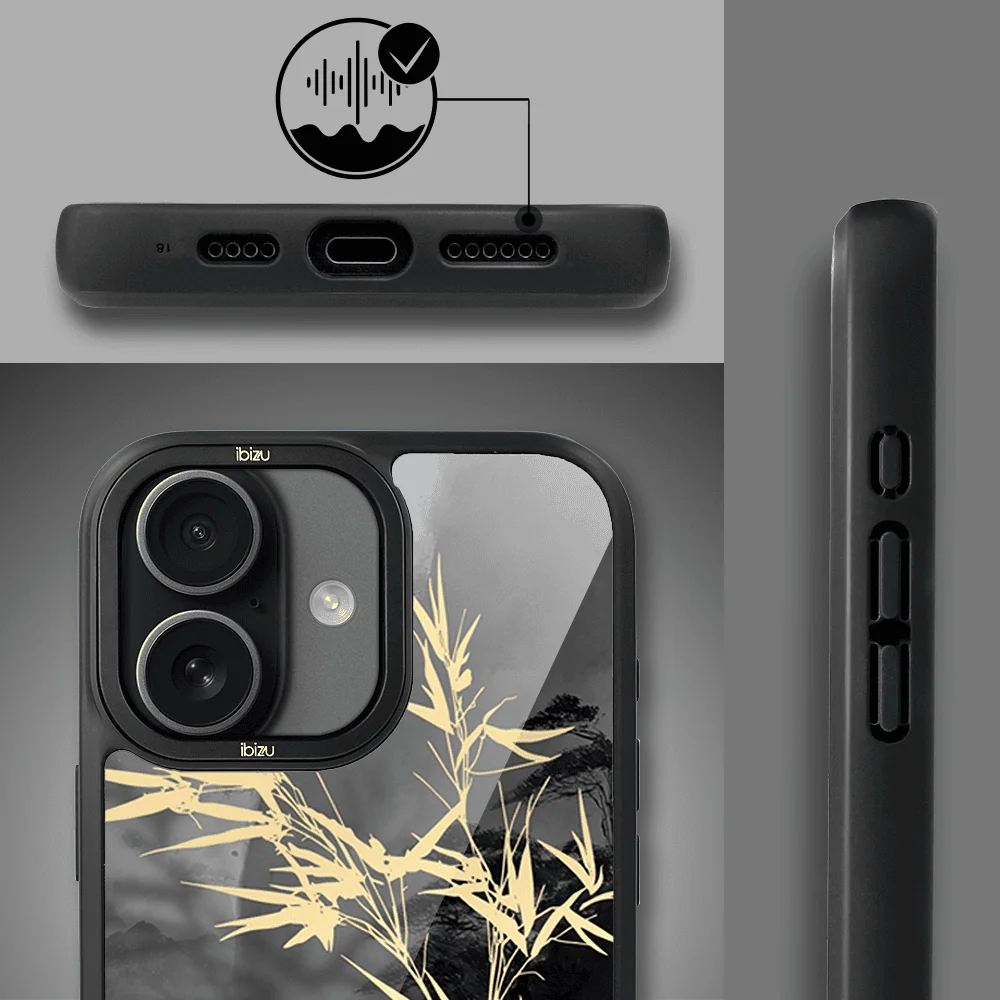 Etui do iPhone 17 IBIZU DropGuard Matt z MagSafe, Azja, Złoty bambus (8)