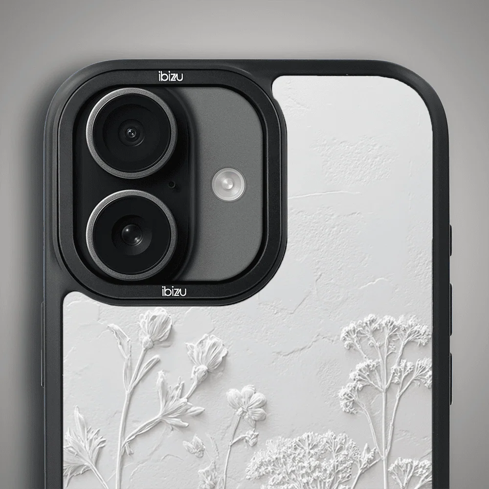 Etui do iPhone 17 IBIZU DropGuard Matt z MagSafe, Relief Garden, Suszone kwiaty polne (8)