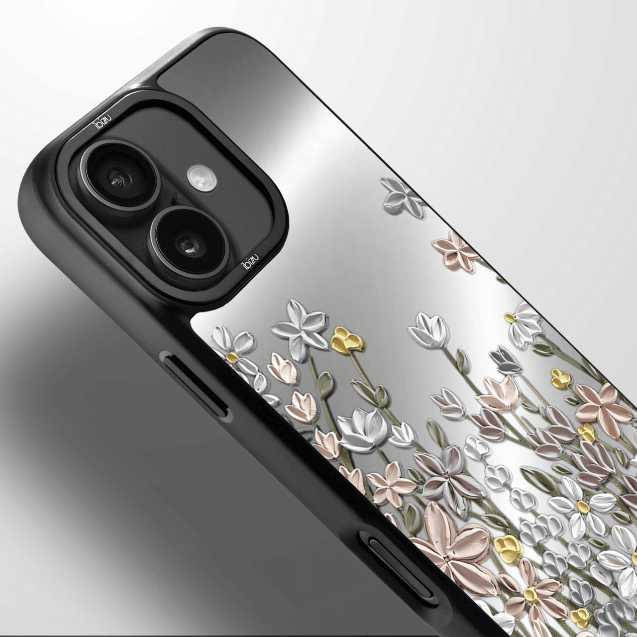 Etui do iPhone 17 IBIZU DropGuard Matt z MagSafe, Relief Garden, Wiosenna łąka (1)