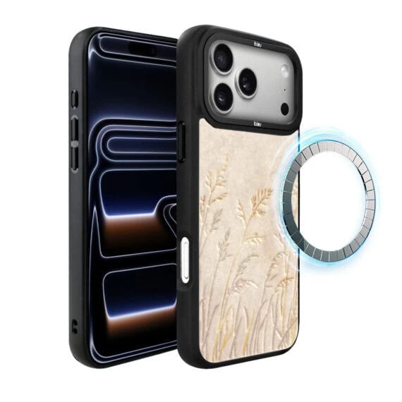 Etui do iPhone 17 Pro IBIZU DropGuard Matt z MagSafe, Boho, Kłosy z piaskowca (7)
