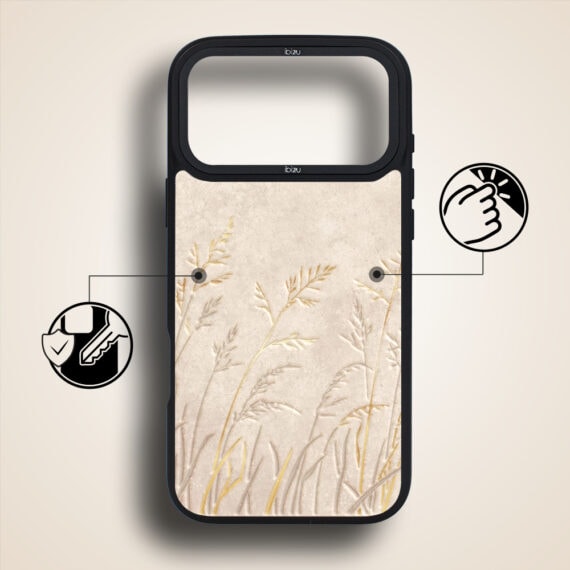 Etui do iPhone 17 Pro IBIZU DropGuard Matt z MagSafe, Boho, Kłosy z piaskowca (8)