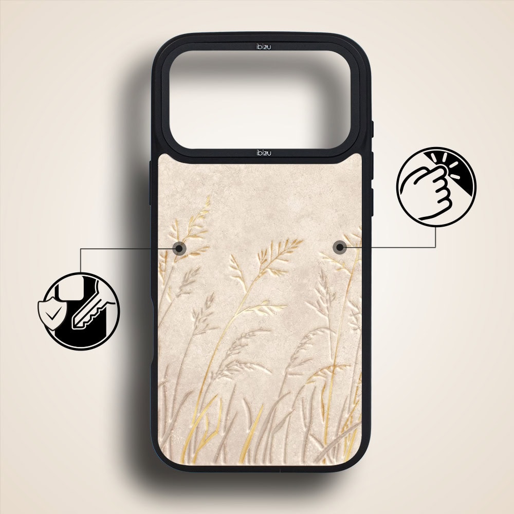 Etui do iPhone 17 Pro IBIZU DropGuard Matt z MagSafe, Boho, Kłosy z piaskowca (8)