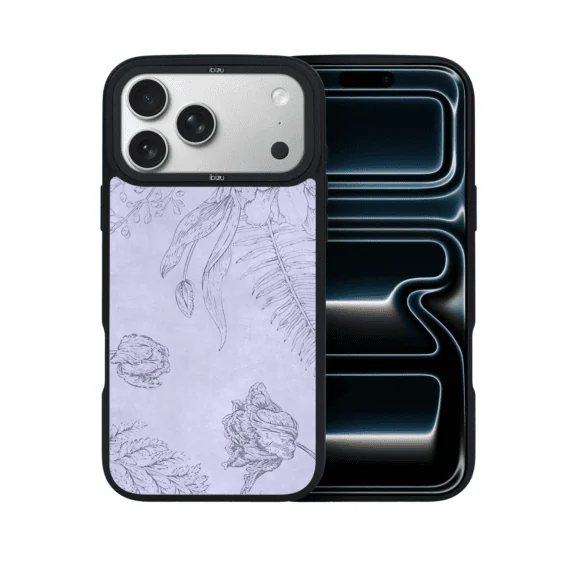 Etui do iPhone 17 Pro IBIZU DropGuard Matt z MagSafe, Relief Garden, Kwiatowa płaskorzeźba, (7)
