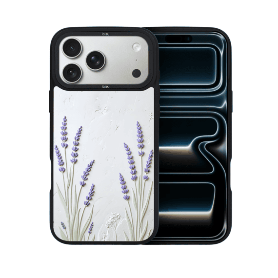 Etui do iPhone 17 Pro IBIZU DropGuard Matt z MagSafe, Relief Garden, Prowansalska lawenda (6)