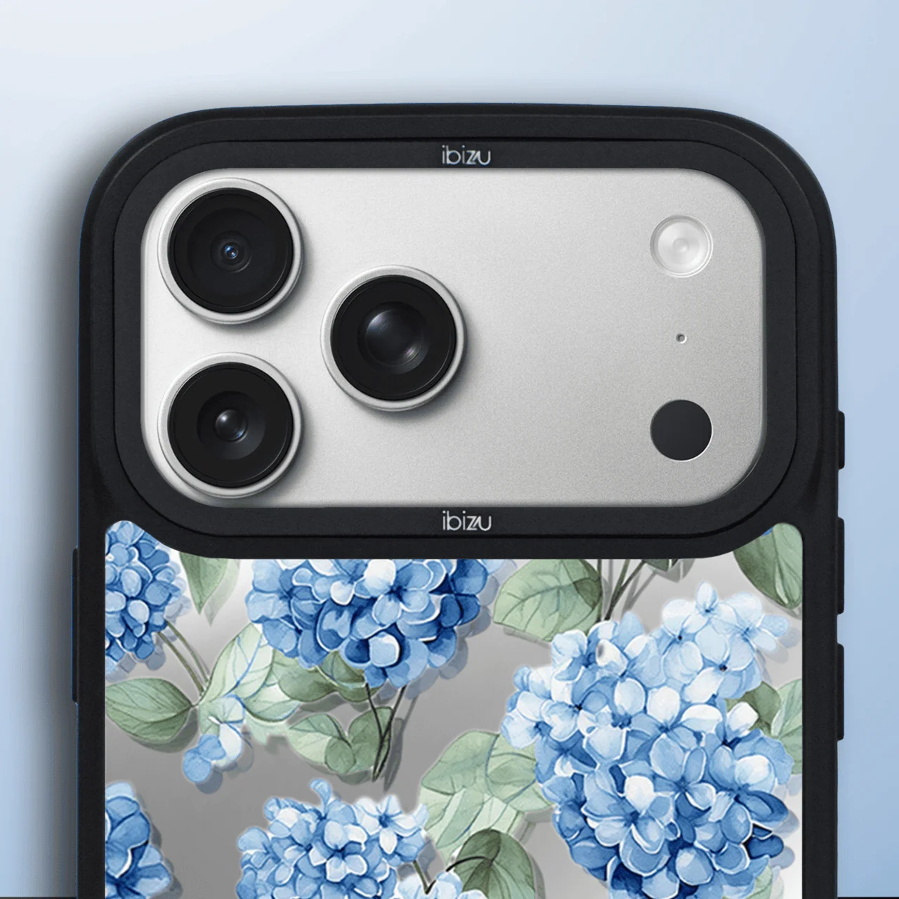 Etui do iPhone 17 Pro IBIZU DropGuard Matt z MagSafe, Relief Garden, Szafirowa Hortensja (7)