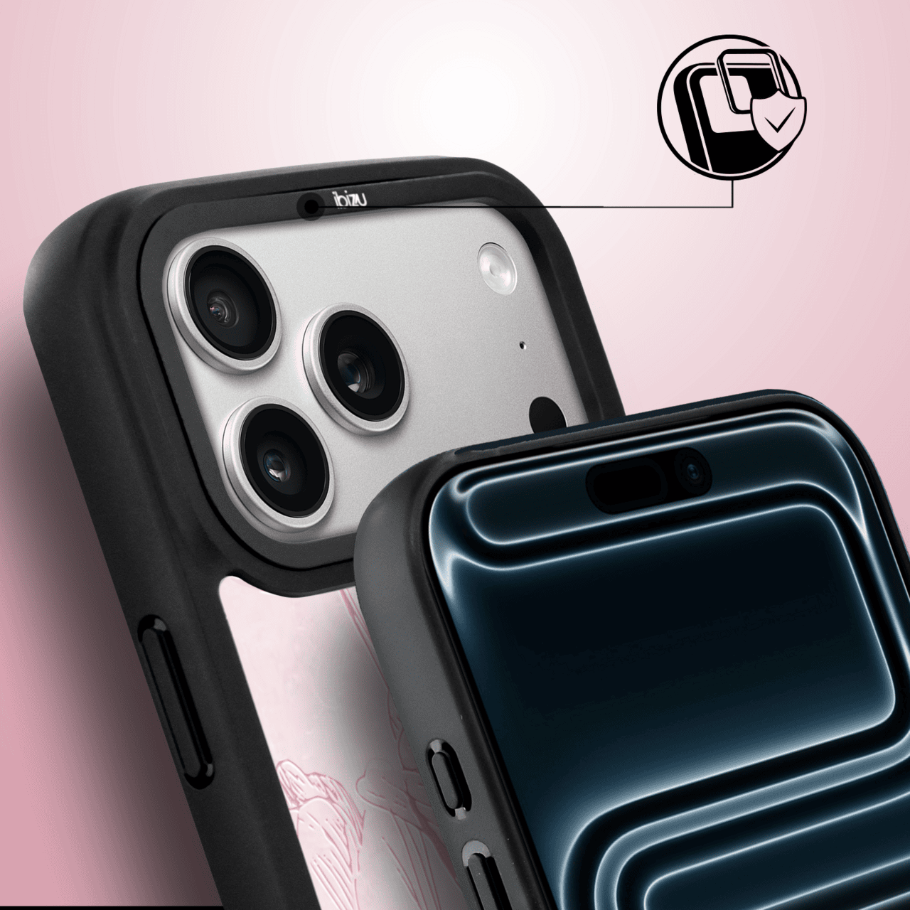 Etui do iPhone 17 Pro IBIZU DropGuard Matt z MagSafe, Relief Garden, Tulipanowy fresk2