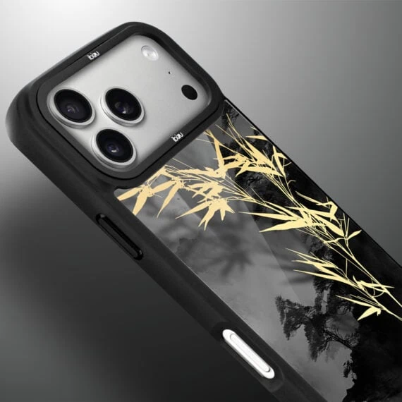 Etui do iPhone 17 Pro Max IBIZU DropGuard Matt z MagSafe, Azja, Złoty bambus (4)