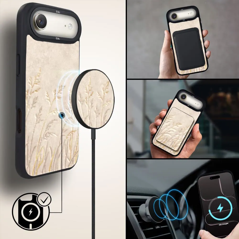 Etui do iPhone AIR IBIZU DropGuard Matt z MagSafe, Boho, Kłosy z piaskowca (2)