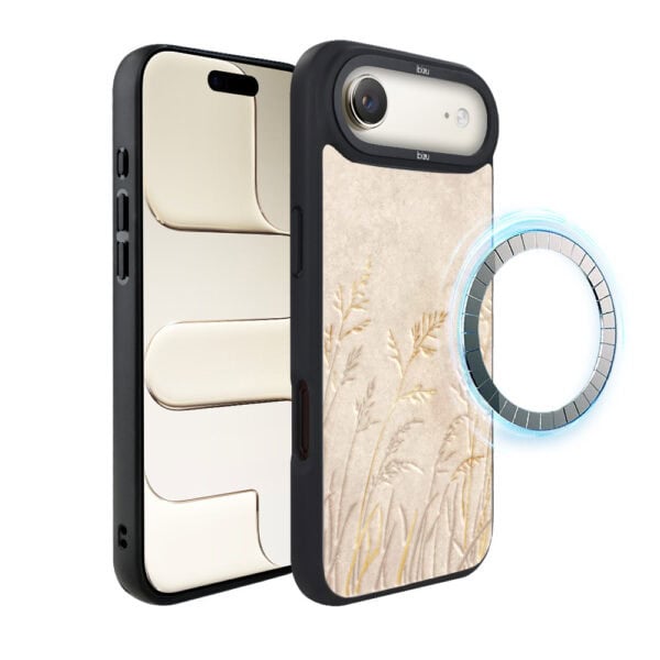 Etui do iPhone AIR IBIZU DropGuard Matt z MagSafe, Boho, Kłosy z piaskowca (8)