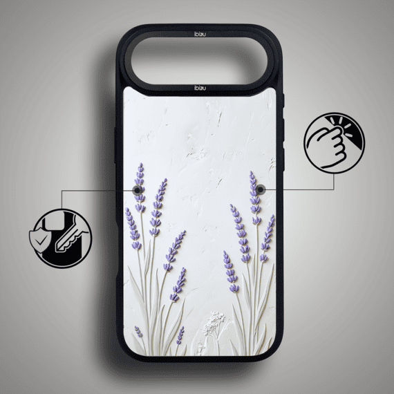 Etui do iPhone AIR IBIZU DropGuard Matt z MagSafe, Relief Garden, Prowansalska lawenda (4)