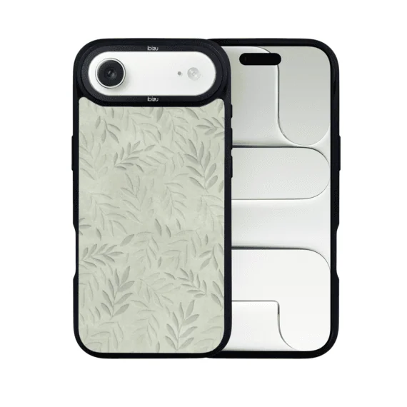 Etui do iPhone AIR IBIZU DropGuard Matt z MagSafe, Relief Garden, Ślad oliwki (7)