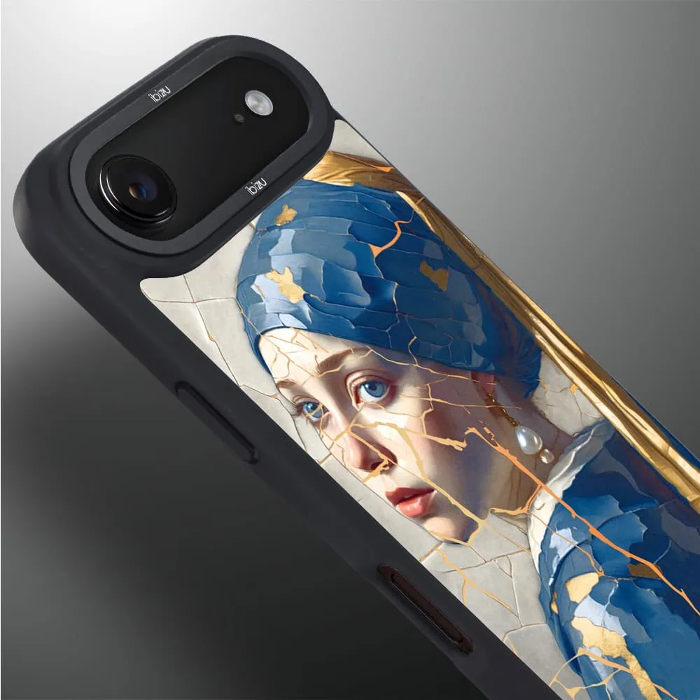 Etui do iPhone Air IBIZU DropGuard Matt z MagSafe, Kintsugi Art, kobieta z perłą (3)
