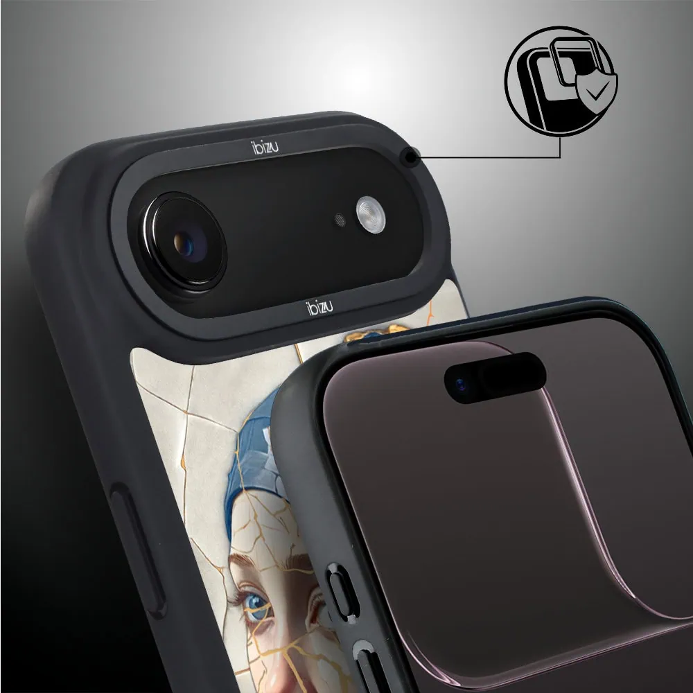 Etui do iPhone Air IBIZU DropGuard Matt z MagSafe, Kintsugi Art, kobieta z perłą (4)