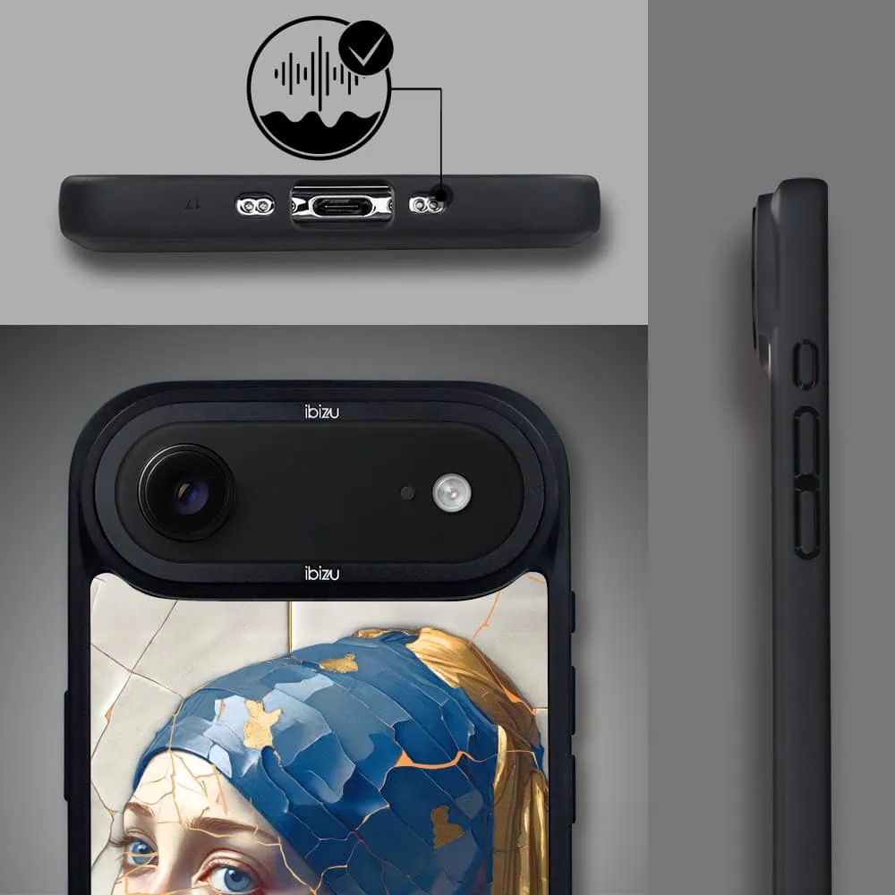 Etui do iPhone Air IBIZU DropGuard Matt z MagSafe, Kintsugi Art, kobieta z perłą (5)