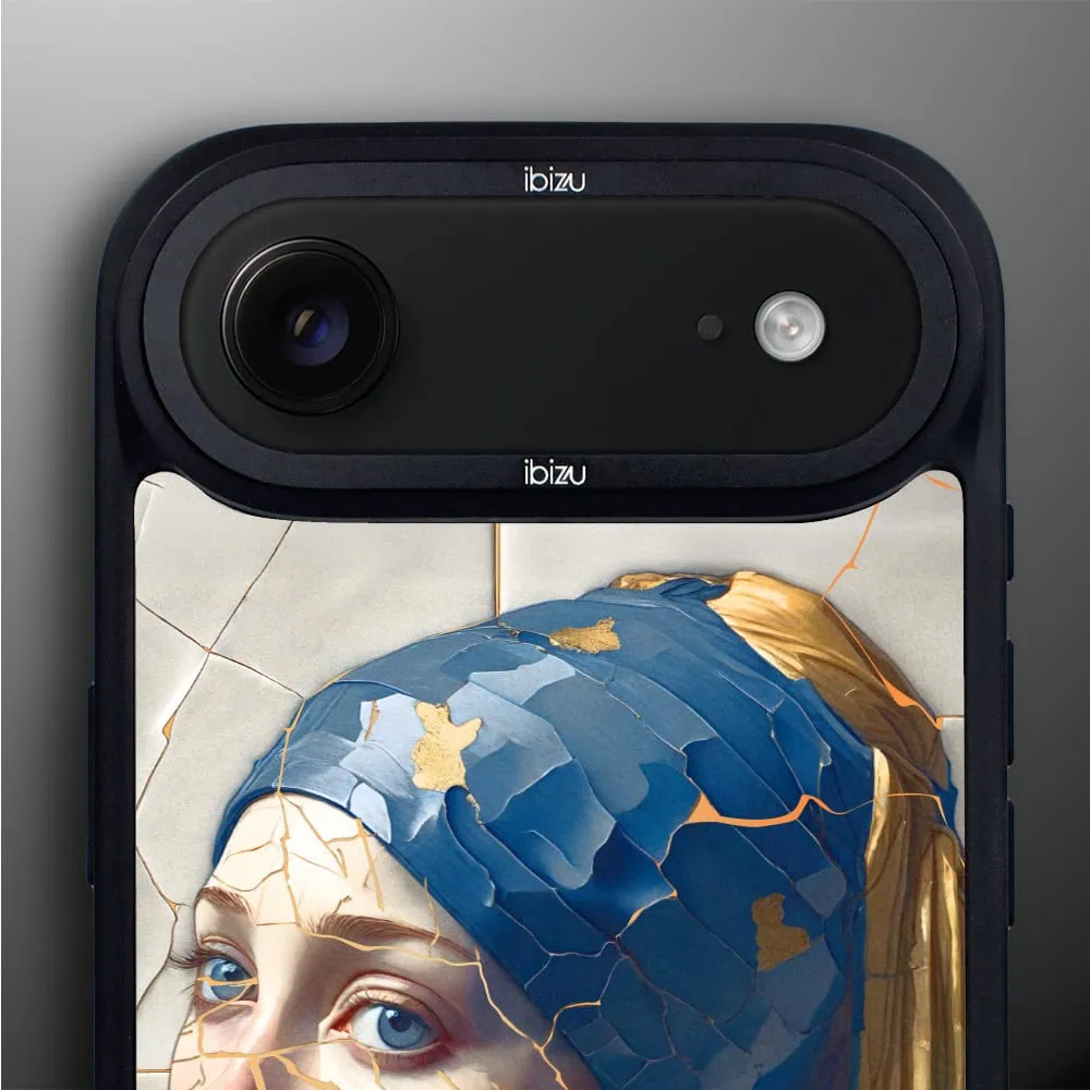 Etui do iPhone Air IBIZU DropGuard Matt z MagSafe, Kintsugi Art, kobieta z perłą (6)