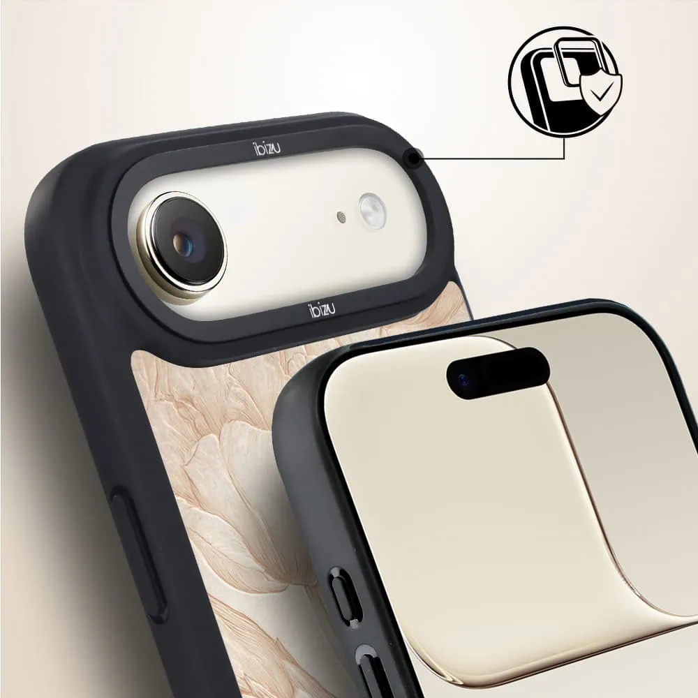 Etui do iPhone Air IBIZU DropGuard Matt z MagSafe, Relief Garden, Botaniczny biskwit (7)