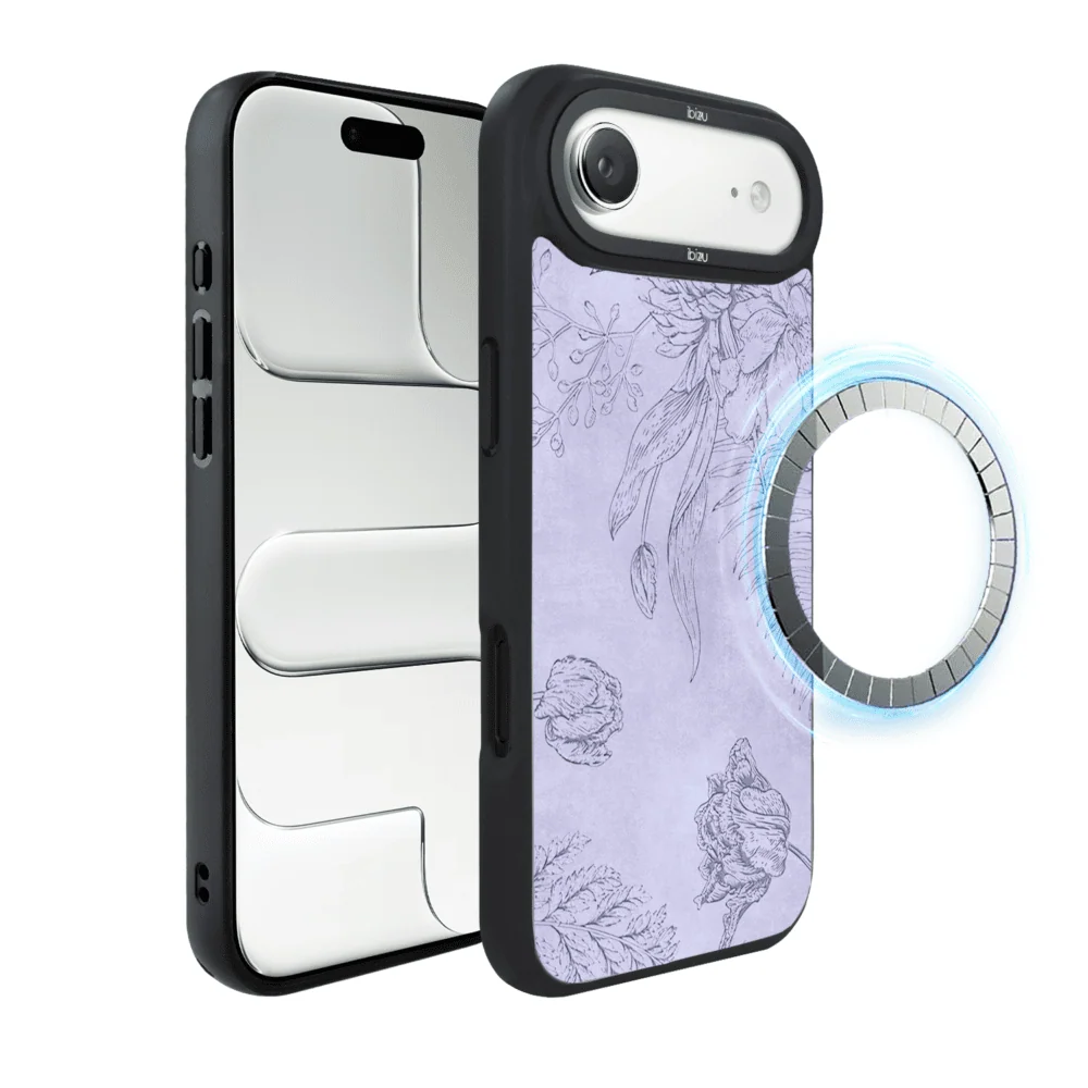 Etui do iPhone Air IBIZU DropGuard Matt z MagSafe, Relief Garden, Kwiatowa płaskorzeźba (5)