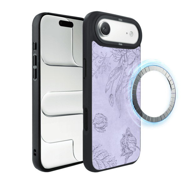 Etui do iPhone Air IBIZU DropGuard Matt z MagSafe, Relief Garden, Kwiatowa płaskorzeźba (5)