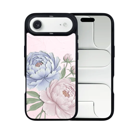 Etui do iPhone Air IBIZU DropGuard Matt z MagSafe, Relief Garden, Piwoniowy róż (3)