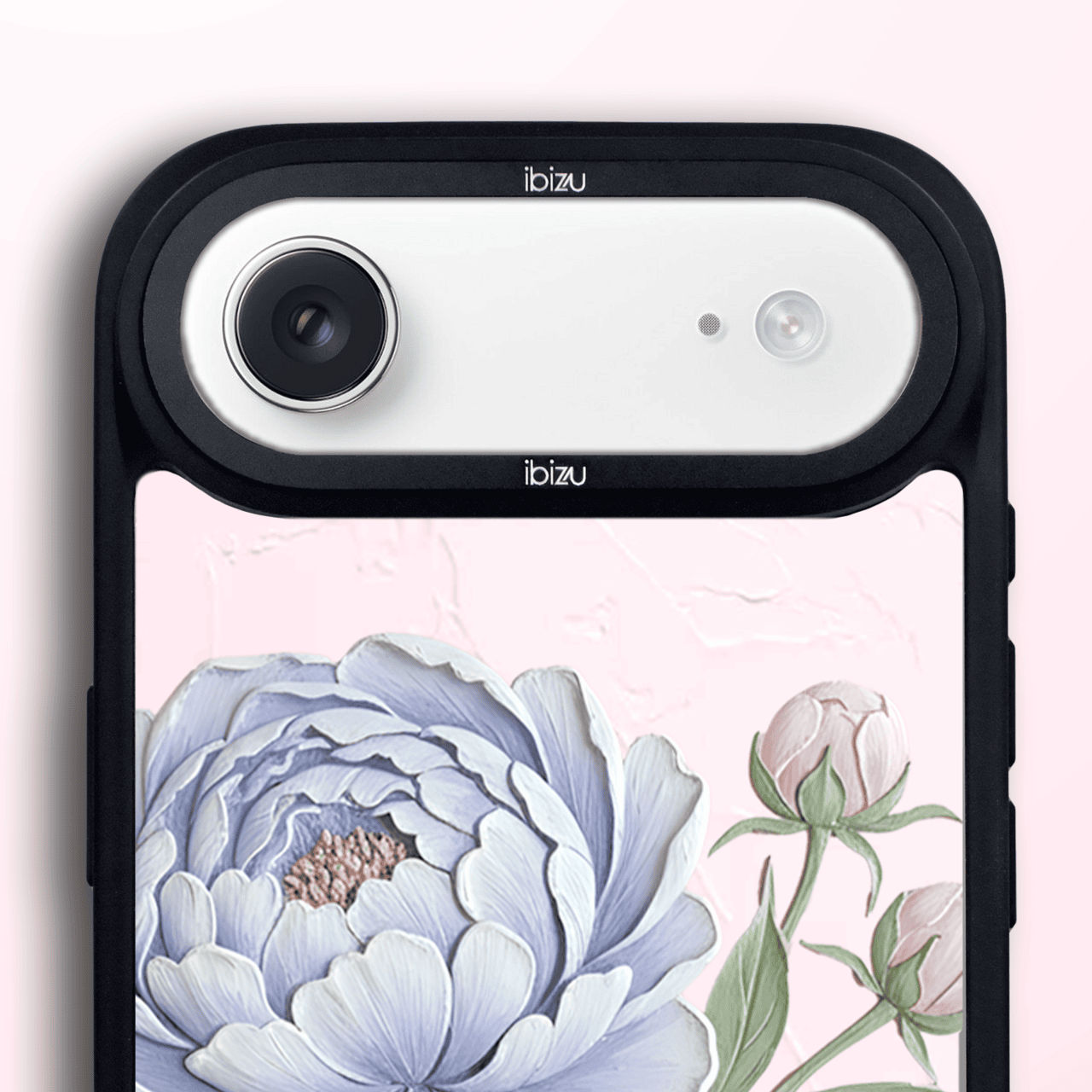 Etui do iPhone Air IBIZU DropGuard Matt z MagSafe, Relief Garden, Piwoniowy róż (4)
