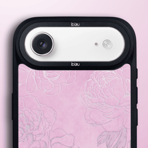 Etui do iPhone Air IBIZU DropGuard Matt z MagSafe, Relief Garden, Różowe piwonie (4)