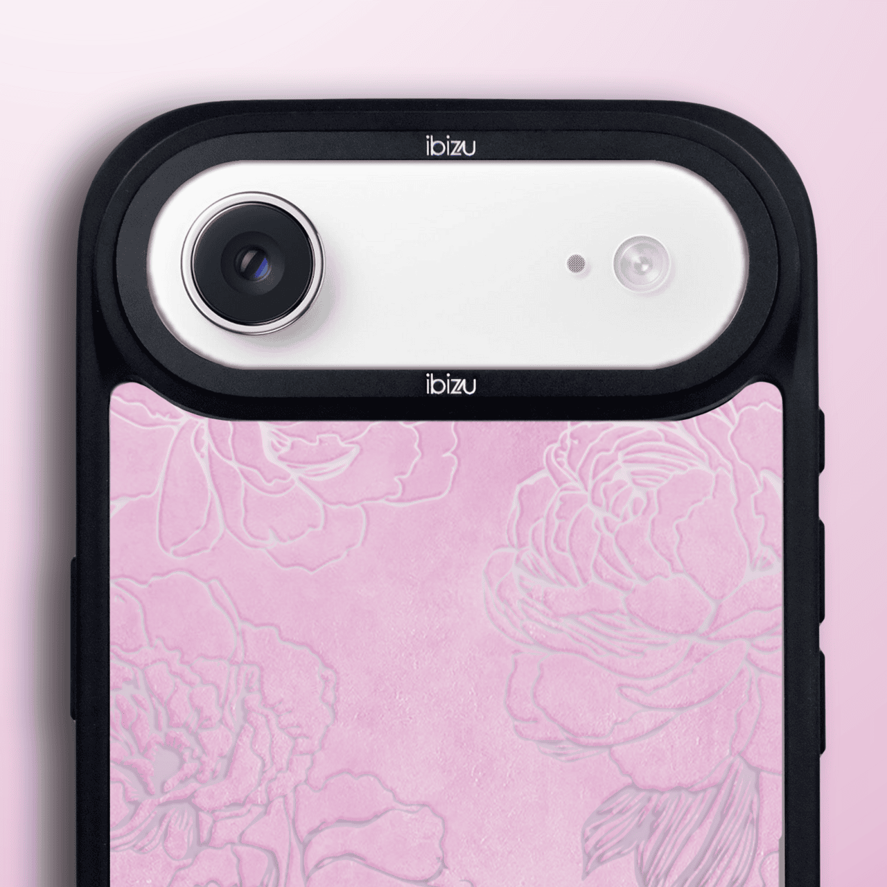 Etui do iPhone Air IBIZU DropGuard Matt z MagSafe, Relief Garden, Różowe piwonie (4)