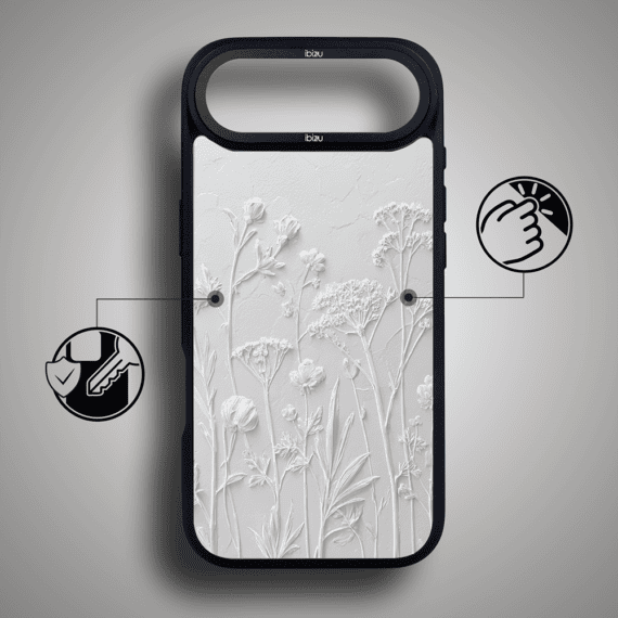 Etui do iPhone Air IBIZU DropGuard Matt z MagSafe, Relief Garden, Suszone kwiaty polne (4)